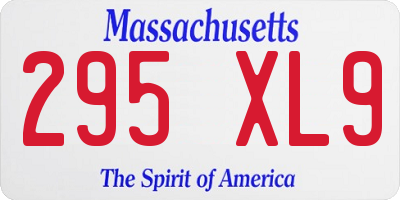 MA license plate 295XL9