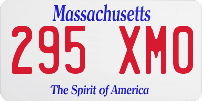 MA license plate 295XM0