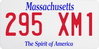 MA license plate 295XM1