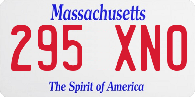 MA license plate 295XN0