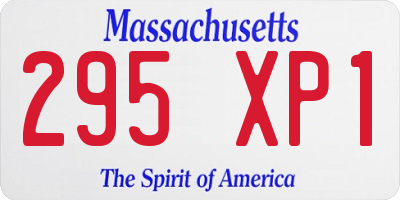 MA license plate 295XP1