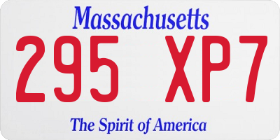 MA license plate 295XP7