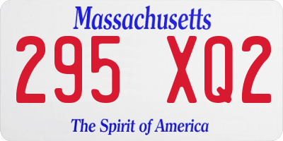 MA license plate 295XQ2