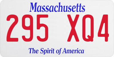 MA license plate 295XQ4