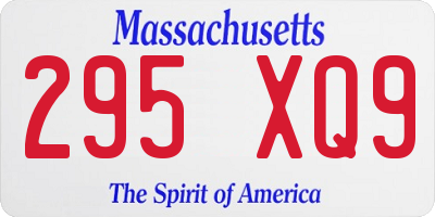 MA license plate 295XQ9