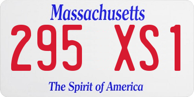 MA license plate 295XS1