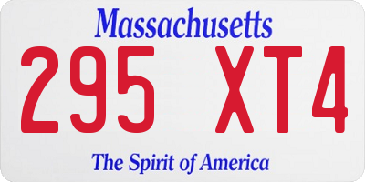 MA license plate 295XT4