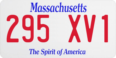 MA license plate 295XV1