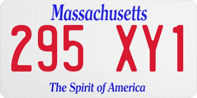 MA license plate 295XY1
