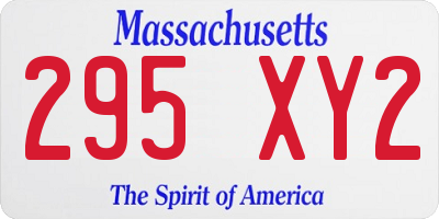 MA license plate 295XY2