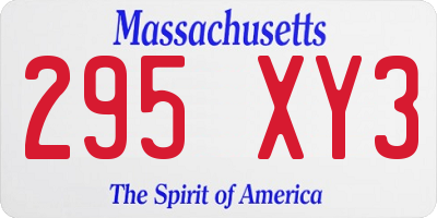 MA license plate 295XY3