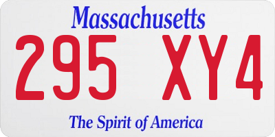 MA license plate 295XY4