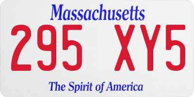 MA license plate 295XY5