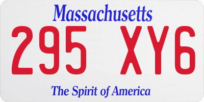 MA license plate 295XY6