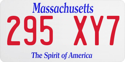 MA license plate 295XY7