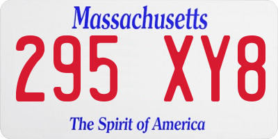 MA license plate 295XY8
