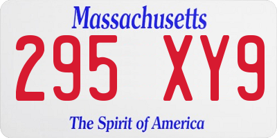 MA license plate 295XY9