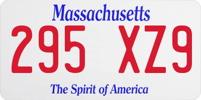 MA license plate 295XZ9