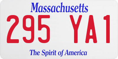 MA license plate 295YA1