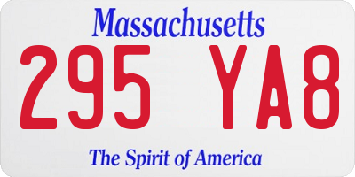 MA license plate 295YA8