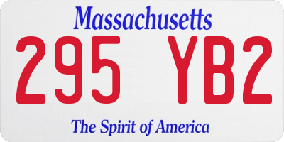 MA license plate 295YB2
