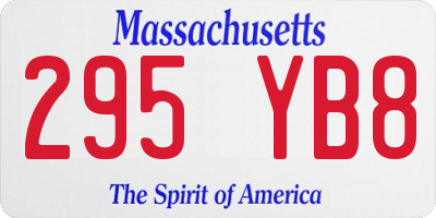 MA license plate 295YB8