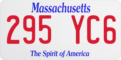 MA license plate 295YC6