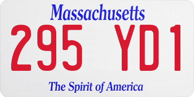MA license plate 295YD1