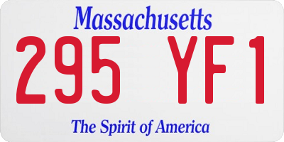 MA license plate 295YF1
