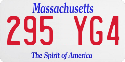 MA license plate 295YG4