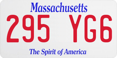 MA license plate 295YG6