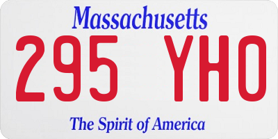 MA license plate 295YH0