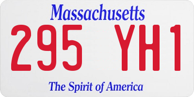 MA license plate 295YH1