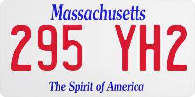 MA license plate 295YH2
