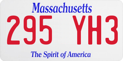 MA license plate 295YH3