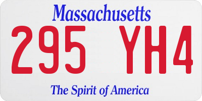 MA license plate 295YH4