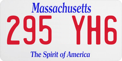 MA license plate 295YH6