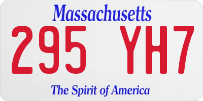 MA license plate 295YH7