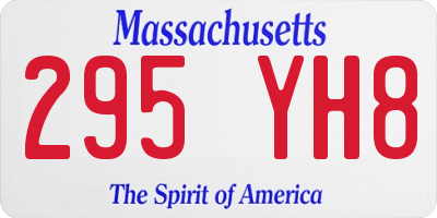 MA license plate 295YH8