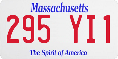 MA license plate 295YI1