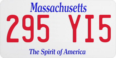 MA license plate 295YI5