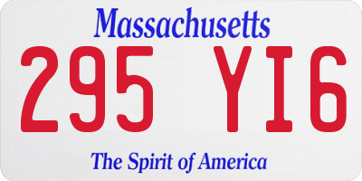MA license plate 295YI6