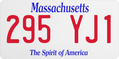 MA license plate 295YJ1