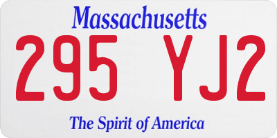MA license plate 295YJ2