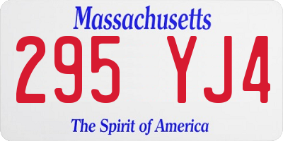 MA license plate 295YJ4
