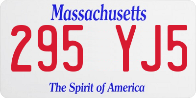 MA license plate 295YJ5