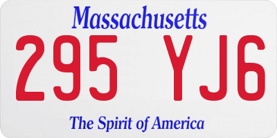 MA license plate 295YJ6