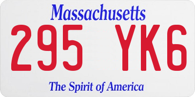 MA license plate 295YK6