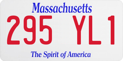 MA license plate 295YL1