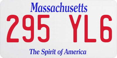 MA license plate 295YL6